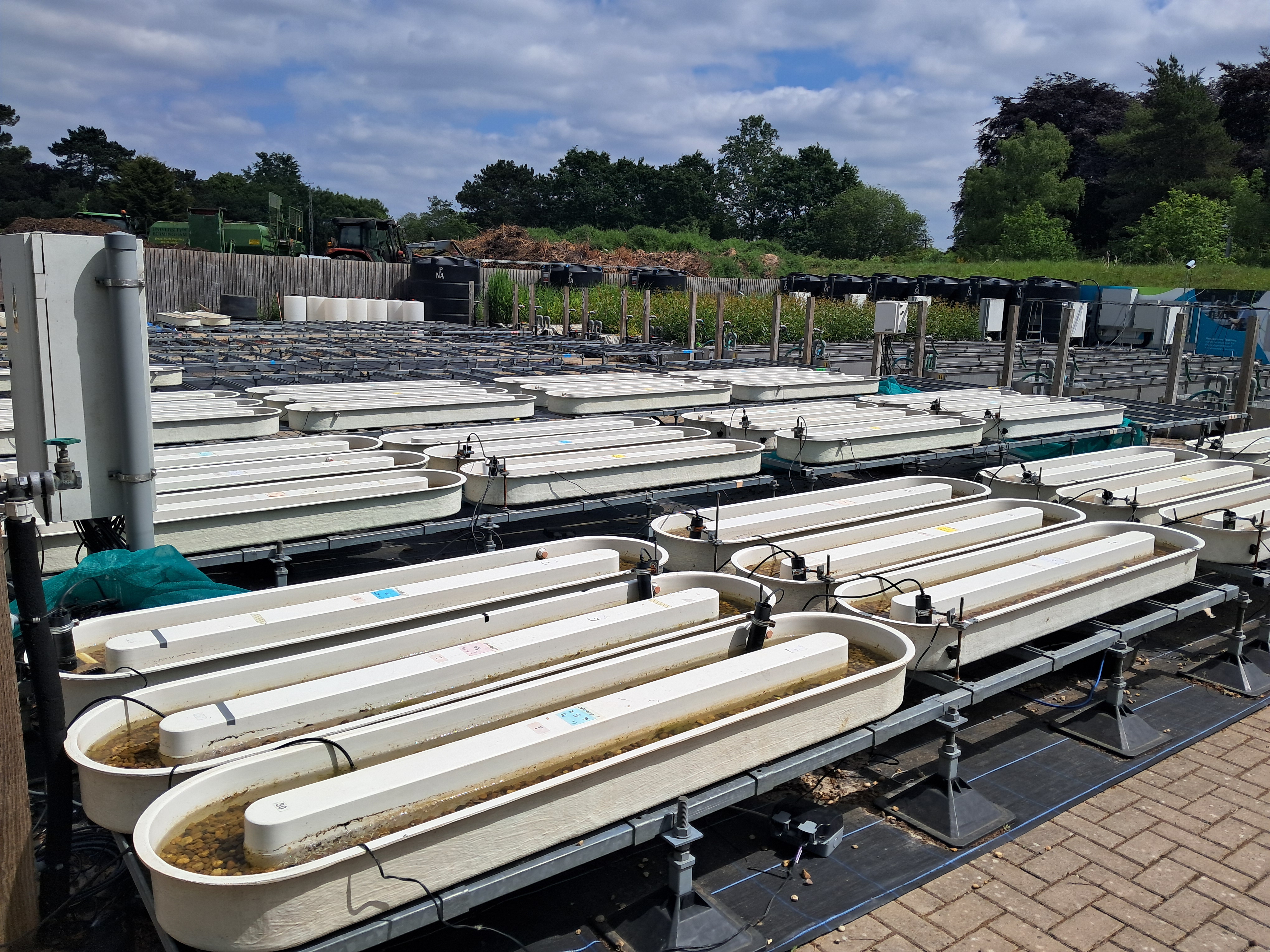 The team runs river flume experiments in Birmingham